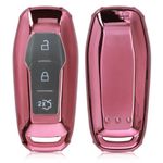 Auto si Moto - Electronice auto - Accesorii electronice auto - Husa Cheie Auto pentru Ford, 3 Butoane, Silicon, Rose Gold, 48985.93 - Infinity.ro