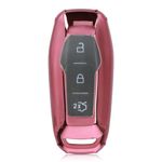 Auto si Moto - Electronice auto - Accesorii electronice auto - Husa Cheie Auto pentru Ford, 3 Butoane, Silicon, Rose Gold, 48985.93 - Infinity.ro