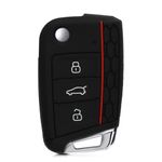 Auto si Moto - Electronice auto - Accesorii electronice auto - Husa Cheie Auto pentru VW/Skoda/Seat, 3 Butoane, Silicon, Negru, 42888.29 - Infinity.ro