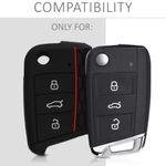 Auto si Moto - Electronice auto - Accesorii electronice auto - Husa Cheie Auto pentru VW/Skoda/Seat, 3 Butoane, Silicon, Negru, 42888.29 - Infinity.ro