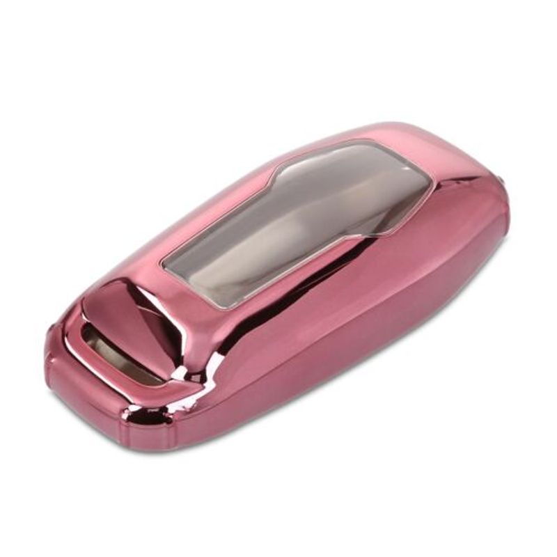 Auto si Moto - Electronice auto - Accesorii electronice auto - Husa Cheie Auto pentru Ford, 3 Butoane, Silicon, Rose Gold, 48985.93 - Infinity.ro