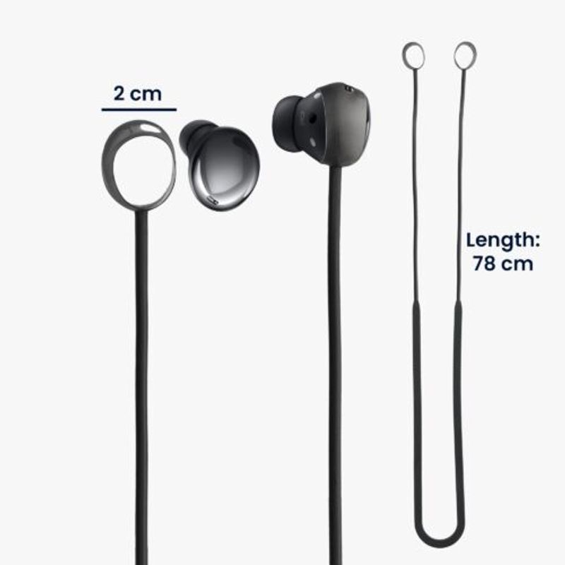 TV, Audio-Video si Foto - Portabile audio - Casti audio - Set 2 Curele pentru casti Samsung Galaxy Buds Pro, Kwmobile, Negru/Alb, Silicon, 56874.02 - Infinity.ro