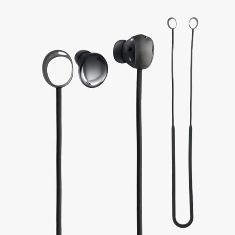 TV, Audio-Video si Foto - Portabile audio - Casti audio - Set 2 Curele pentru casti Samsung Galaxy Buds Pro, Kwmobile, Negru/Alb, Silicon, 56874.02 - Infinity.ro
