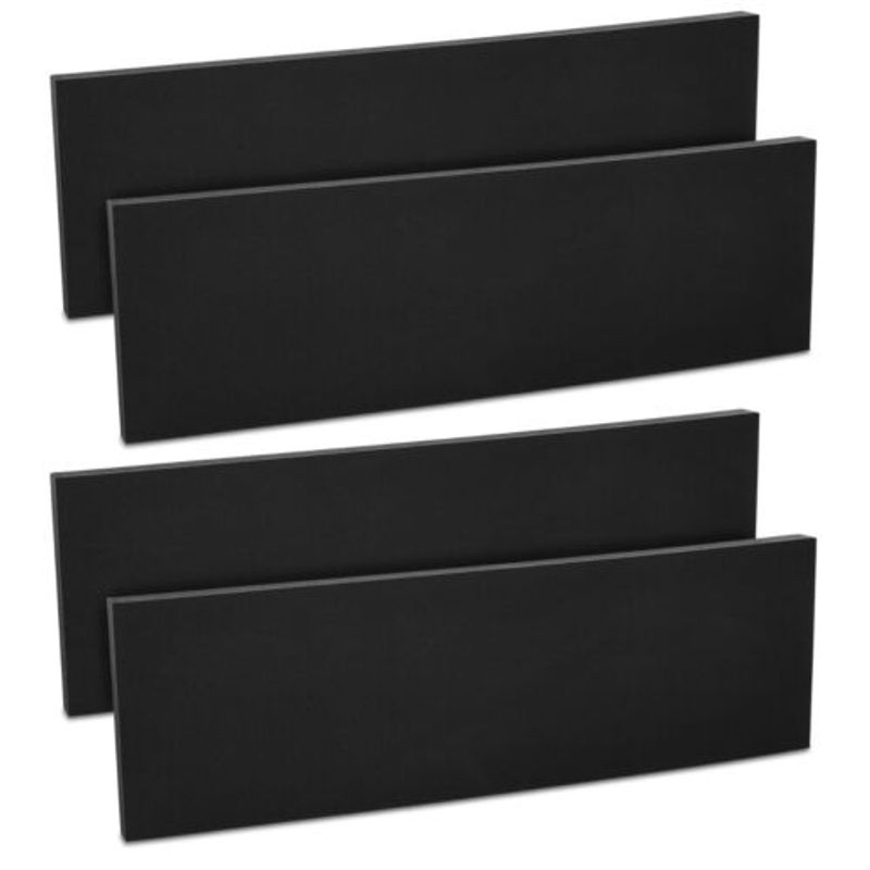 Auto si Moto - Piese auto si accesorii - Caroserie - Alte accesorii caroserie - Set 4 Protectii perete autoadezive pentru usa auto 40 x 12 x 1.5 cm, Kwmobile, Negru, EVA, 46973.01 - Infinity.ro