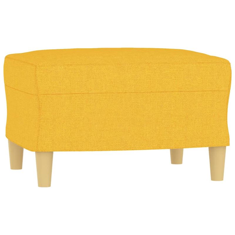 Casa si Gradina - Mobilier - Canapele si coltare - Canapele - Canapea cu 3 locuri si taburet, textil, galben deschis, 180 cm, model 3 - Infinity.ro