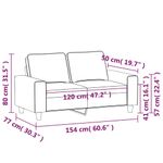 Casa si Gradina - Mobilier - Canapele si coltare - Canapele - Canapea cu 2 locuri, tesatura, negru, 120 cm, model 1 - Infinity.ro