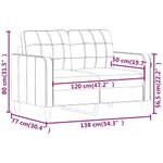 Casa si Gradina - Mobilier - Canapele si coltare - Canapele - Canapea cu 2 locuri, piele ecologica, negru, 120 cm, model 1 - Infinity.ro