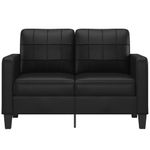 Casa si Gradina - Mobilier - Canapele si coltare - Canapele - Canapea cu 2 locuri, piele ecologica, negru, 120 cm, model 1 - Infinity.ro