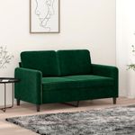 Casa si Gradina - Mobilier - Canapele si coltare - Canapele - Canapea cu 2 locuri, catifea, verde inchis, 120 cm, model 3 - Infinity.ro
