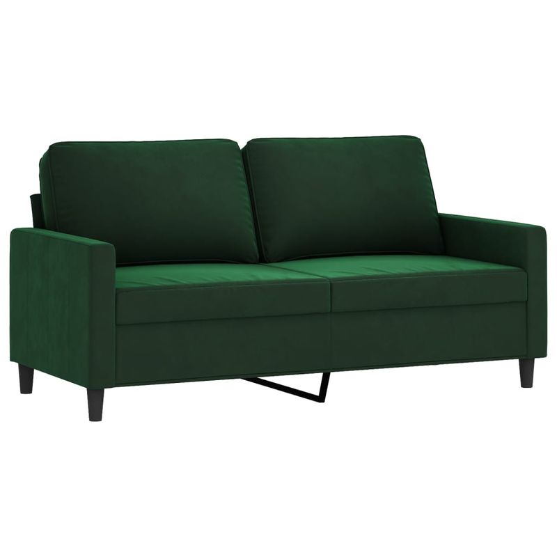 Casa si Gradina - Mobilier - Canapele si coltare - Canapele - Canapea cu 2 locuri, catifea, verde inchis, 140 cm, model 1 - Infinity.ro