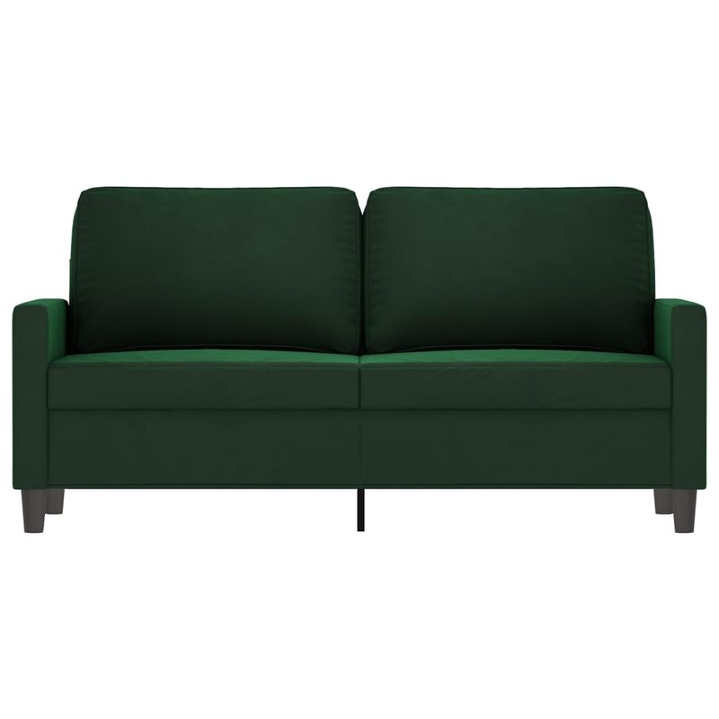 Casa si Gradina - Mobilier - Canapele si coltare - Canapele - Canapea cu 2 locuri, catifea, verde inchis, 140 cm, model 1 - Infinity.ro