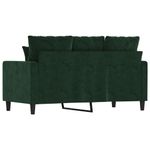 Casa si Gradina - Mobilier - Canapele si coltare - Canapele - Canapea cu 2 locuri, catifea, verde inchis, 120 cm, model 2 - Infinity.ro
