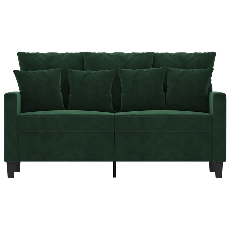Casa si Gradina - Mobilier - Canapele si coltare - Canapele - Canapea cu 2 locuri, catifea, verde inchis, 120 cm, model 2 - Infinity.ro