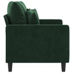 Casa si Gradina - Mobilier - Canapele si coltare - Canapele - Canapea cu 2 locuri, catifea, verde inchis, 120 cm, model 2 - Infinity.ro