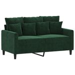 Casa si Gradina - Mobilier - Canapele si coltare - Canapele - Canapea cu 2 locuri, catifea, verde inchis, 120 cm, model 2 - Infinity.ro