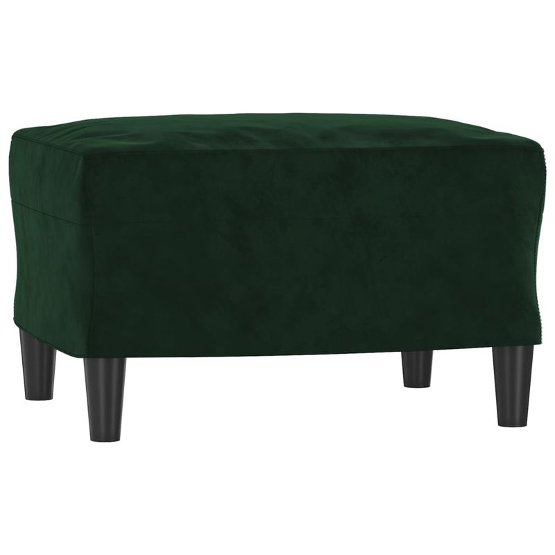 Casa si Gradina - Mobilier - Canapele si coltare - Canapele - Canapea cu 3 locuri si taburet, catifea, verde inchis, 180 cm, model 2 - Infinity.ro
