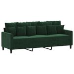 Casa si Gradina - Mobilier - Canapele si coltare - Canapele - Canapea cu 3 locuri si taburet, catifea, verde inchis, 180 cm, model 2 - Infinity.ro