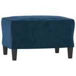 Casa si Gradina - Mobilier - Canapele si coltare - Canapele - Canapea cu 3 locuri si taburet, catifea, albastru, 180 cm, model 1 - Infinity.ro