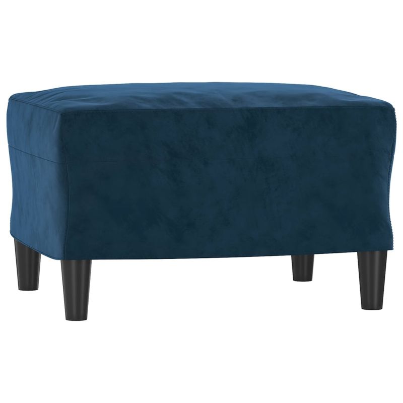 Casa si Gradina - Mobilier - Canapele si coltare - Canapele - Canapea cu 3 locuri si taburet, catifea, albastru, 180 cm, model 1 - Infinity.ro