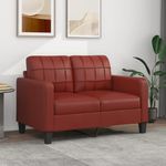 Casa si Gradina - Mobilier - Canapele si coltare - Canapele - Canapea cu 2 locuri, textil, rosu vin, 120 cm, model 2 - Infinity.ro