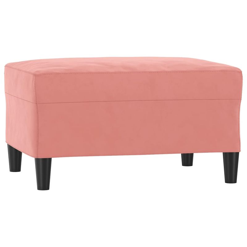 Casa si Gradina - Mobilier - Canapele si coltare - Canapele - Canapea cu 3 locuri si taburet, catifea, roz, 210 cm, model 2 - Infinity.ro