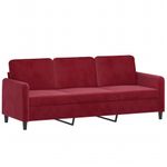 Casa si Gradina - Mobilier - Canapele si coltare - Canapele - Canapea cu 3 locuri si taburet, catifea, rosu vin, 180 cm, model 3 - Infinity.ro