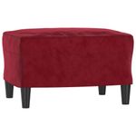 Casa si Gradina - Mobilier - Canapele si coltare - Canapele - Canapea cu 3 locuri si taburet, catifea, rosu vin, 180 cm, model 3 - Infinity.ro