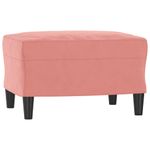 Casa si Gradina - Mobilier - Canapele si coltare - Canapele - Canapea cu 3 locuri si taburet, catifea, roz, 180 cm, model 3 - Infinity.ro