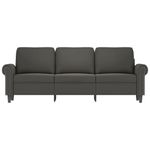 Casa si Gradina - Mobilier - Canapele si coltare - Canapele - Canapea cu 3 locuri si taburet, catifea, gri inchis, 180 cm, model 4 - Infinity.ro