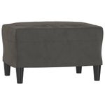 Casa si Gradina - Mobilier - Canapele si coltare - Canapele - Canapea cu 3 locuri si taburet, catifea, gri inchis, 180 cm, model 4 - Infinity.ro