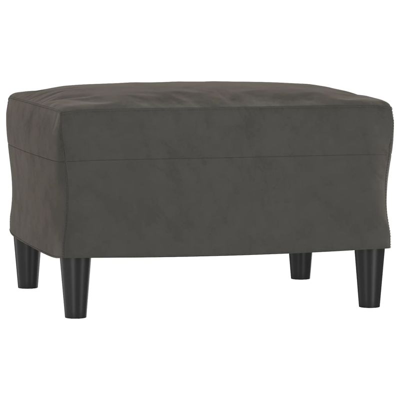 Casa si Gradina - Mobilier - Canapele si coltare - Canapele - Canapea cu 3 locuri si taburet, catifea, gri inchis, 180 cm, model 4 - Infinity.ro