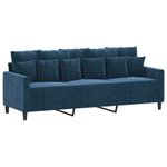 Casa si Gradina - Mobilier - Canapele si coltare - Canapele - Canapea cu 3 locuri, catifea, albastru, 180 cm, model 2 - Infinity.ro