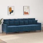 Casa si Gradina - Mobilier - Canapele si coltare - Canapele - Canapea cu 3 locuri, catifea, albastru, 210 cm, model 2 - Infinity.ro