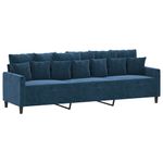 Casa si Gradina - Mobilier - Canapele si coltare - Canapele - Canapea cu 3 locuri, catifea, albastru, 210 cm, model 2 - Infinity.ro