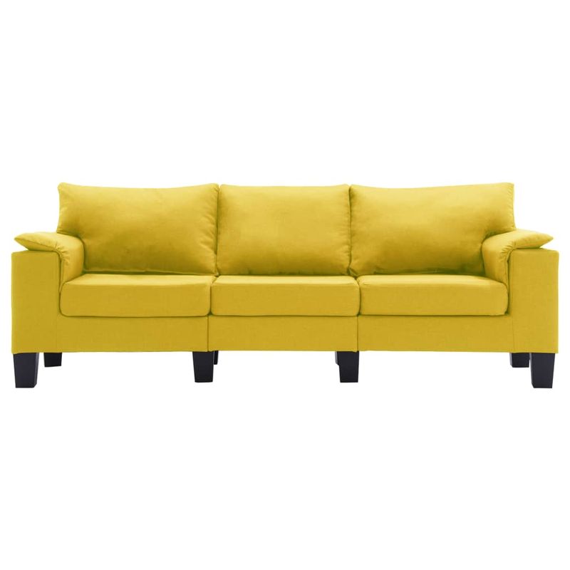 Casa si Gradina - Mobilier - Canapele si coltare - Canapele - Canapea cu 3 locuri, textil, galben, model 7 - Infinity.ro