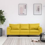 Casa si Gradina - Mobilier - Canapele si coltare - Canapele - Canapea cu 3 locuri, textil, galben, model 7 - Infinity.ro