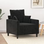 Casa si Gradina - Mobilier - Scaune si fotolii - Fotolii - Fotoliu canapea, catifea, negru, 60 cm, model 6 - Infinity.ro