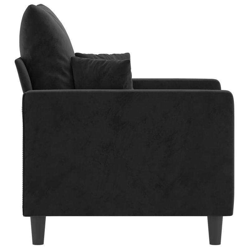 Casa si Gradina - Mobilier - Scaune si fotolii - Fotolii - Fotoliu canapea, catifea, negru, 60 cm, model 6 - Infinity.ro