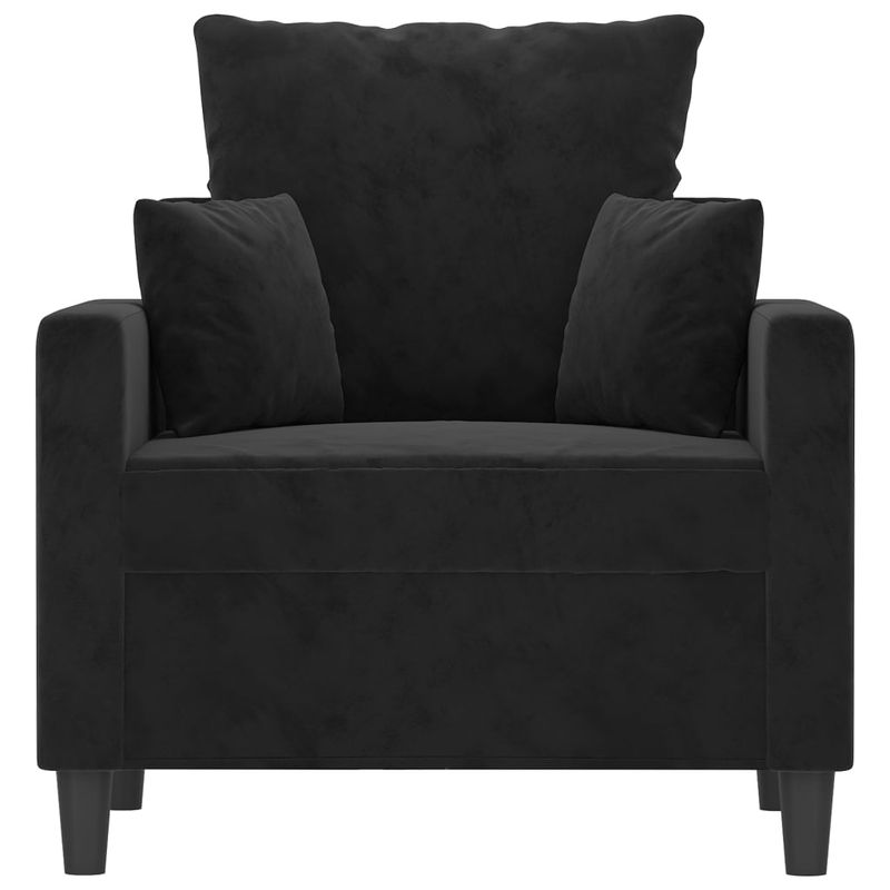 Casa si Gradina - Mobilier - Scaune si fotolii - Fotolii - Fotoliu canapea, catifea, negru, 60 cm, model 6 - Infinity.ro