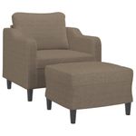 Casa si Gradina - Mobilier - Scaune si fotolii - Fotolii - Fotoliu canapea cu taburet, textil, taupe, 60 cm, model 5 - Infinity.ro