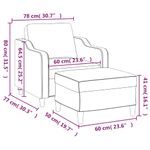 Casa si Gradina - Mobilier - Scaune si fotolii - Fotolii - Fotoliu canapea cu taburet, textil, taupe, 60 cm, model 5 - Infinity.ro