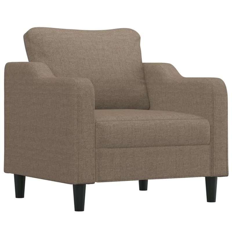 Casa si Gradina - Mobilier - Scaune si fotolii - Fotolii - Fotoliu canapea cu taburet, textil, taupe, 60 cm, model 5 - Infinity.ro