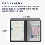 Carti si Birotica - Birotica - Accesorii de birou - Accesorii arhivare - Husa pentru documente auto, Kwmobile, Negru, Piele ecologica, 55452.01 - Infinity.ro