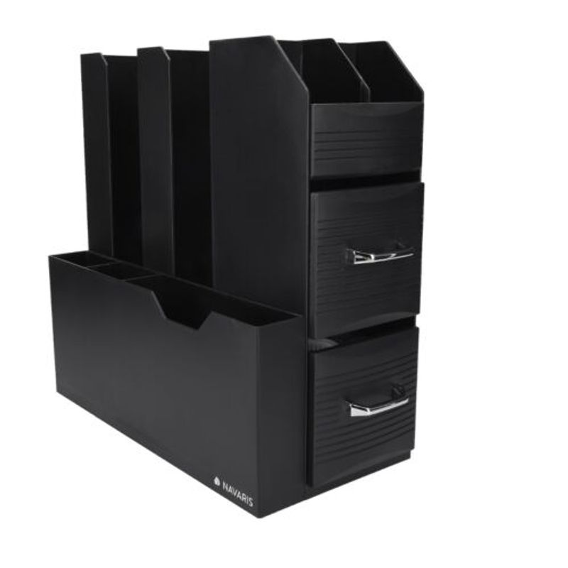 Casa si Gradina - Bucatarie si vesela - Organizare si depozitare bucatarie - Suporturi tacamuri si vase - Organizator pentru cafea si ceai Navaris cu compartimente si 2 sertare, 50262.01 - Infinity.ro