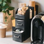 Casa si Gradina - Bucatarie si vesela - Organizare si depozitare bucatarie - Suporturi tacamuri si vase - Organizator pentru cafea si ceai Navaris cu compartimente si 2 sertare, 50262.01 - Infinity.ro