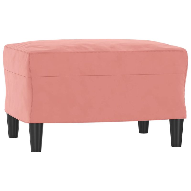 Casa si Gradina - Mobilier - Scaune si fotolii - Fotolii - Fotoliu canapea cu taburet, catifea, roz, 60 cm, model 1 - Infinity.ro