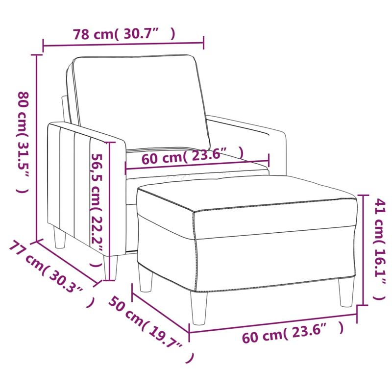 Casa si Gradina - Mobilier - Scaune si fotolii - Fotolii - Fotoliu canapea cu taburet, catifea, roz, 60 cm, model 1 - Infinity.ro
