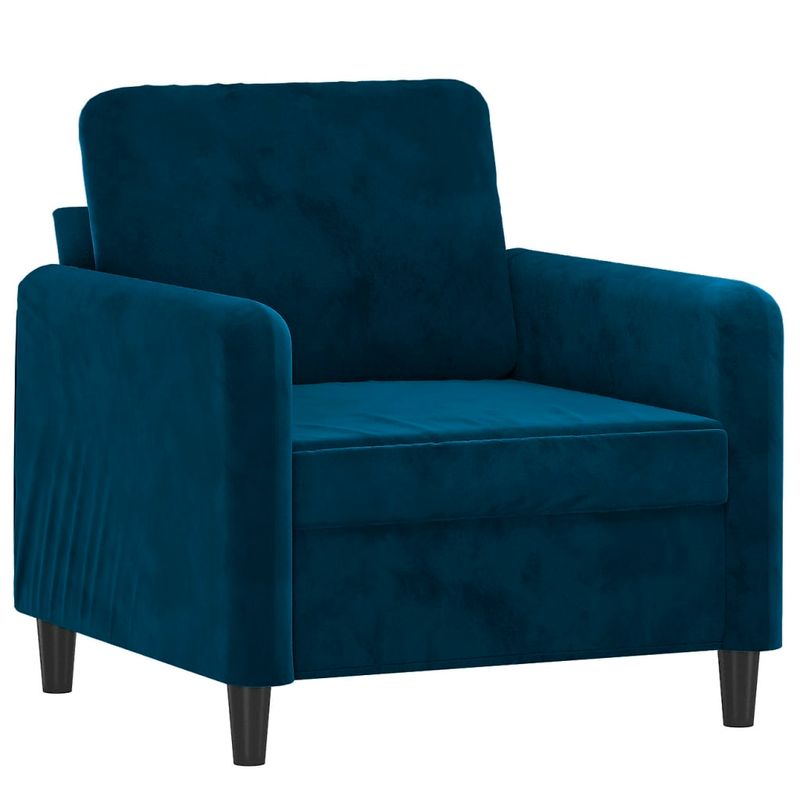 Casa si Gradina - Mobilier - Canapele si coltare - Canapele - Canapea de o persoana, catifea, albastru, 60 cm, model 3 - Infinity.ro