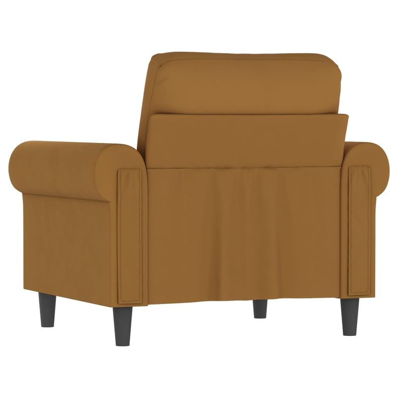 Casa si Gradina - Mobilier - Scaune si fotolii - Fotolii - Fotoliu canapea, catifea, maro, 60 cm, model 4 - Infinity.ro