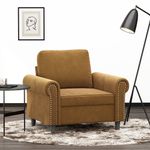 Casa si Gradina - Mobilier - Scaune si fotolii - Fotolii - Fotoliu canapea, catifea, maro, 60 cm, model 4 - Infinity.ro